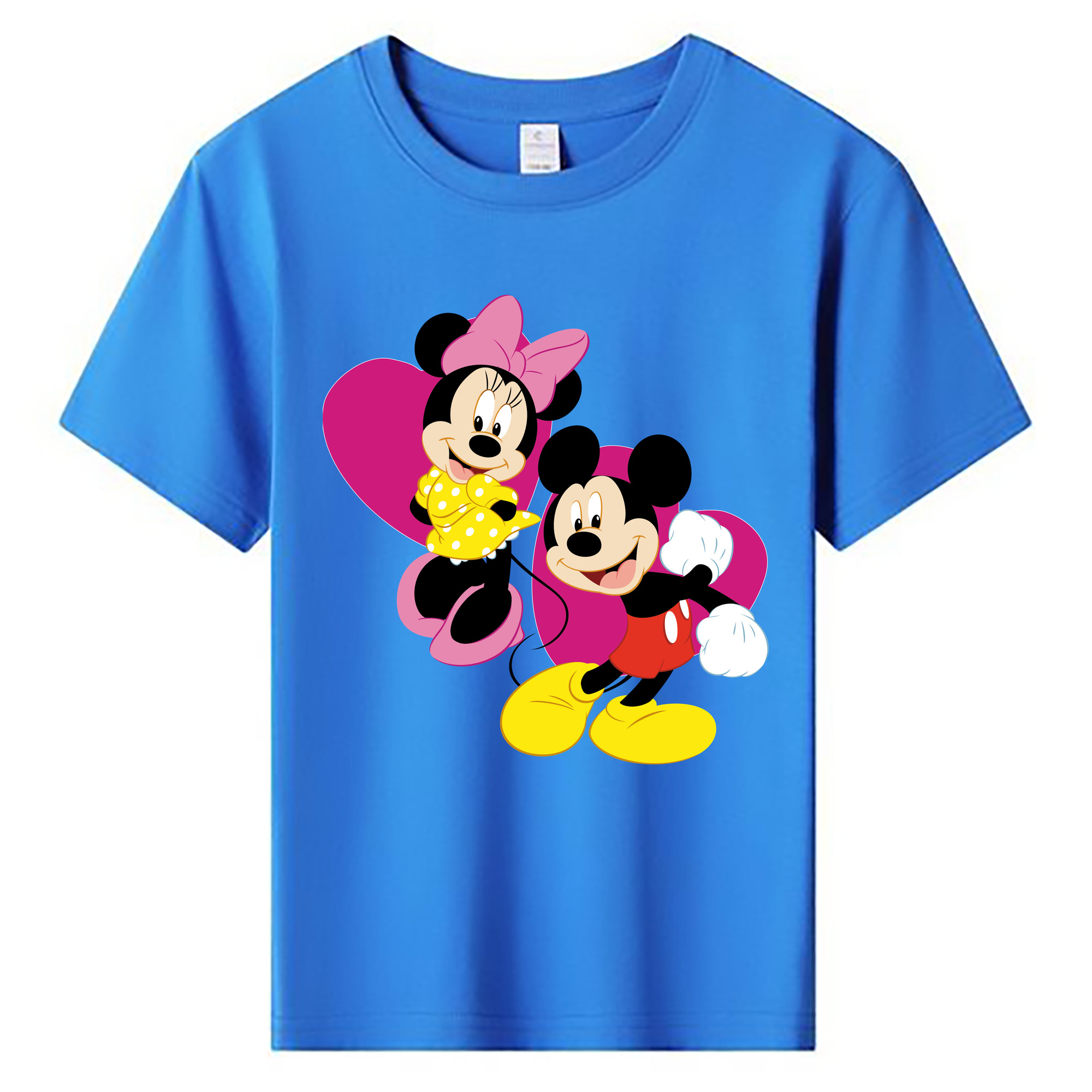 ミッキーマウス Mickey Mouse 綿100％キッズTシャツ（フロントプリント）
